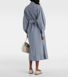 Brunello Cucinelli Striped cotton and silk shirt dress