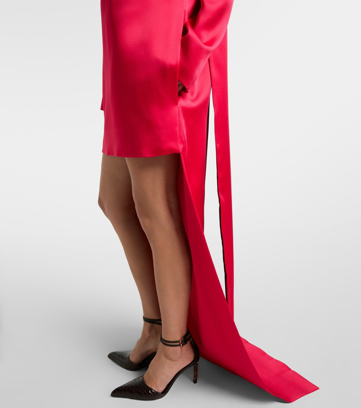 Tom Ford Asymmetric scarf-detail crêpe cocktail dress