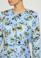 Emilia Wickstead Lizette Floral-print Duchess-satin Jacket Green
