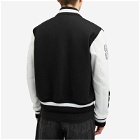 Off-White Men's Wool Varsity Jacket in Black