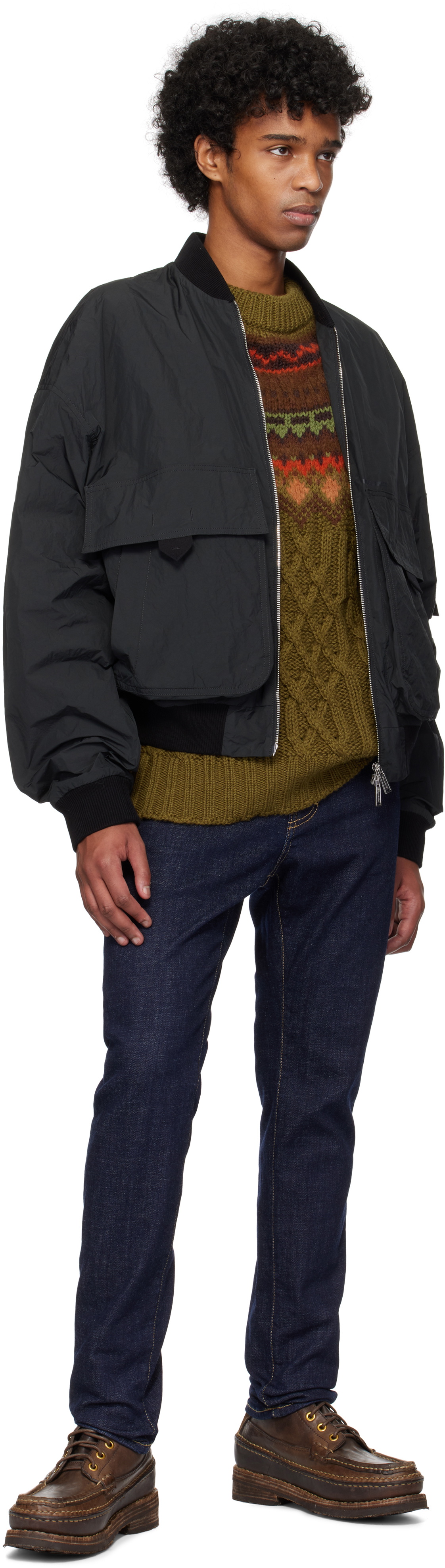 Dsquared2 Black Superlight 80s Bomber Jacket