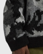 Awake CAMO CREWNECK SWEATER Black Mens Pullover