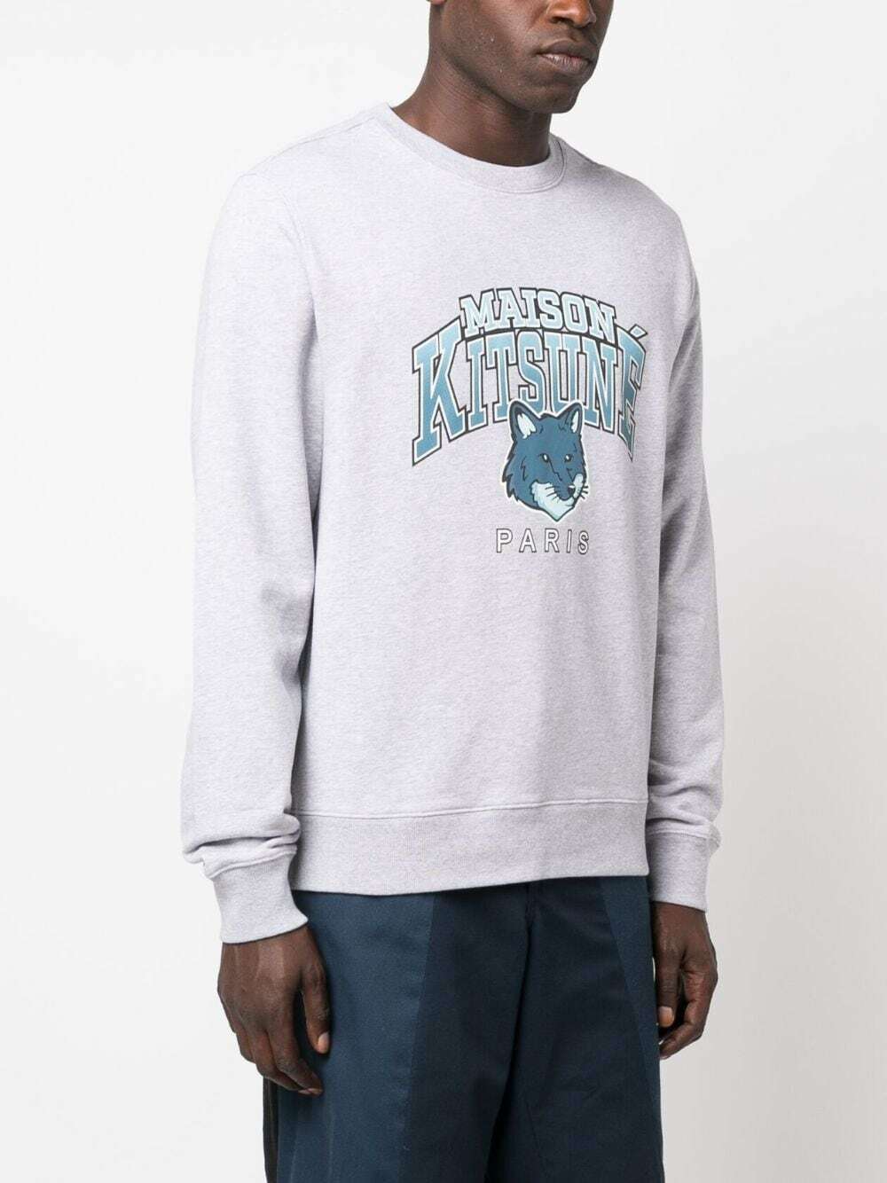 MAISON KITSUNE' - Campus Fox Logo Cotton Sweatshirt