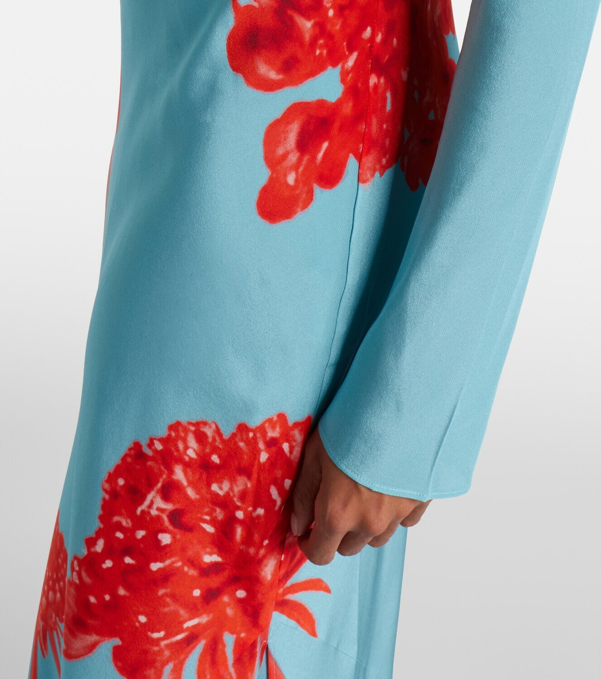 SIR Amelie floral silk crêpe de chine maxi dress