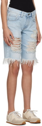 TheOpen Product Blue Distressed Denim Shorts