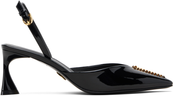 Photo: Stella McCartney Black Elsa Patent Slingback Heels