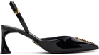 Stella McCartney Black Elsa Patent Slingback Heels