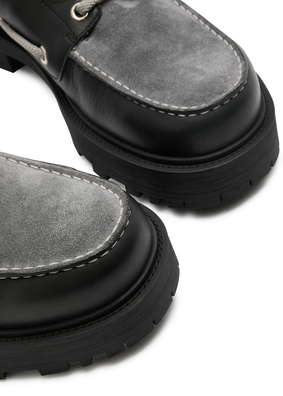 Givenchy Storm Panelled Chunky Boat Shoes Black