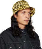 Rhude Yellow & Black Check Bucket Hat