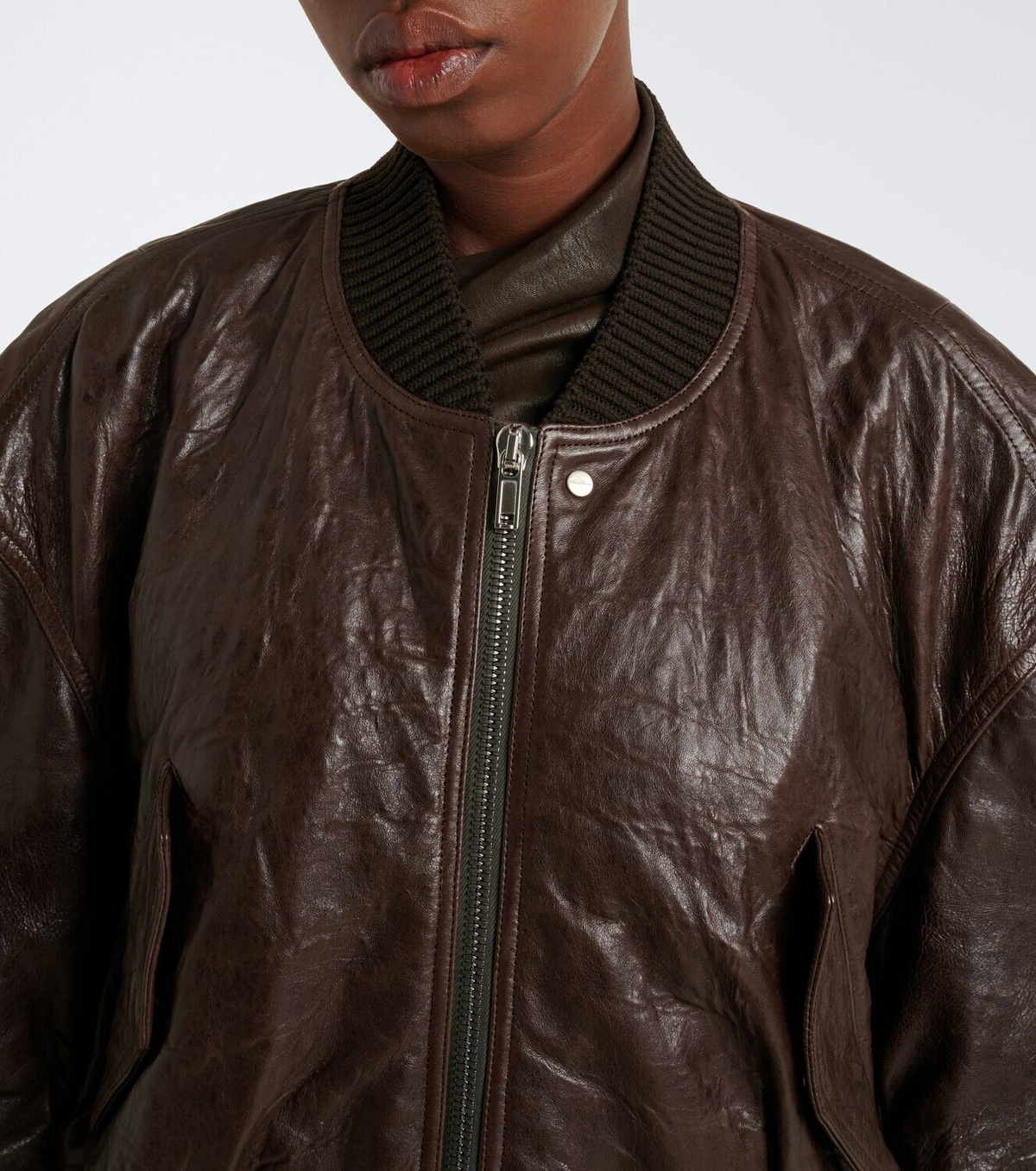 Rick Owens Secchia leather bomber jacket