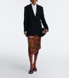 Dries Van Noten Embellished leather-trimmed clutch