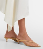 Le Monde Béryl Venetian leather-trimmed mules