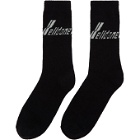 We11done Two-Pack Black Logo Socks