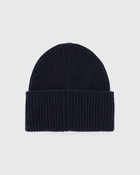 Norse Projects Merino Lambswool Rib N Logo Beanie Blue - Mens - Beanies