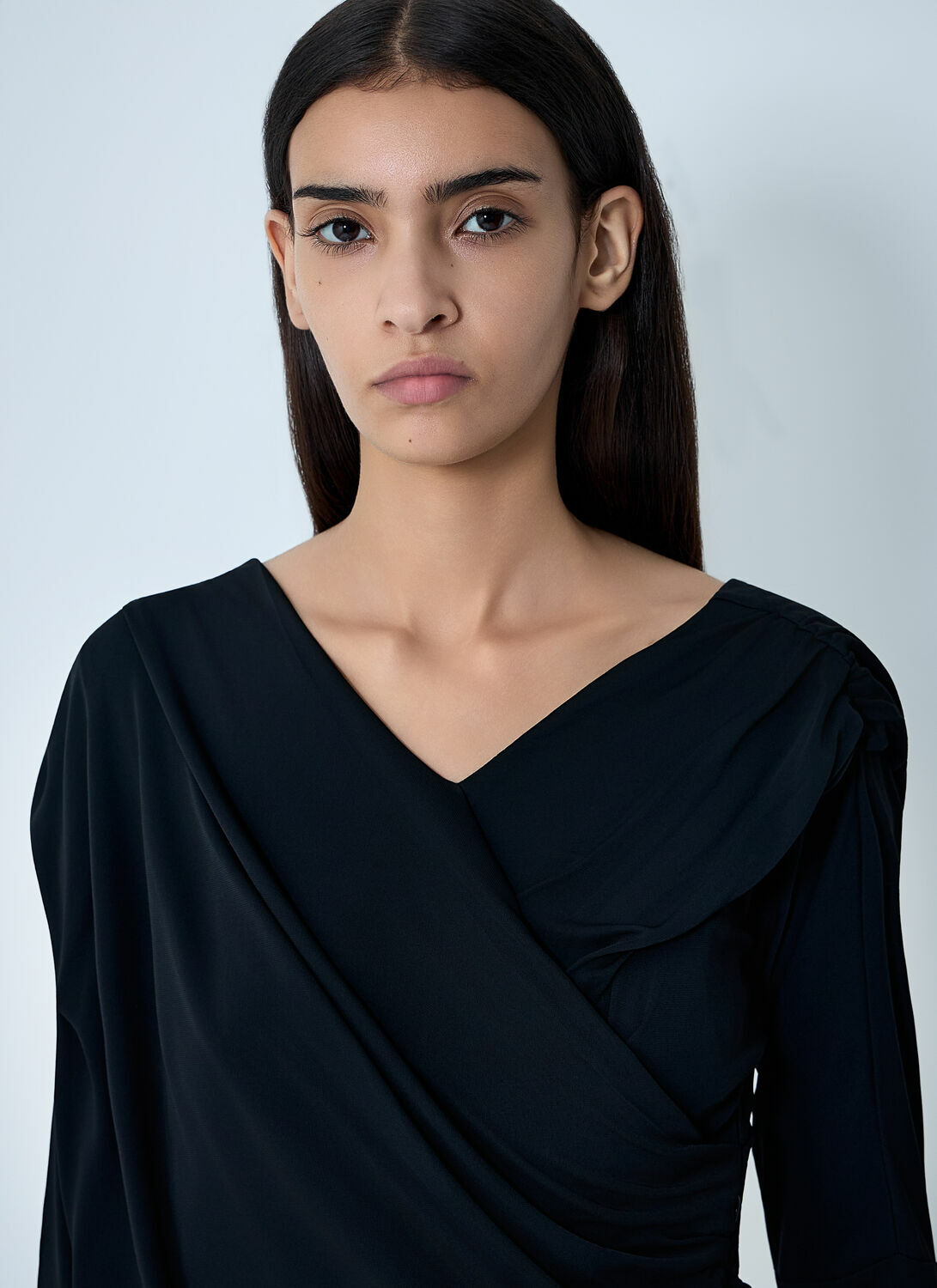 GANNI Ruched Maxi Dress