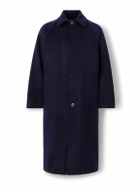 Stòffa - Brushed-Wool Trench Coat - Blue