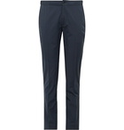 Incotex - Slim-Fit Gingham Cotton-Blend Trousers - Blue