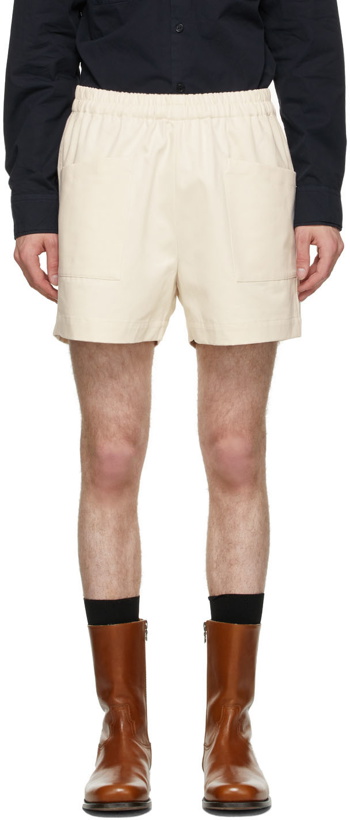 Photo: Dries Van Noten Off-White Cotton Shorts