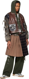 Chopova Lowena Black & Brown Thunder Knee Carabiner Skirt