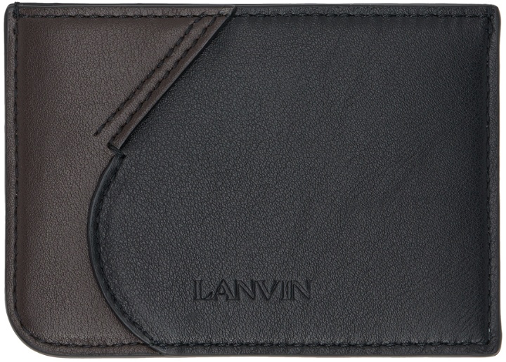 Photo: Lanvin Black & Brown Embossed Card Holder