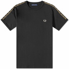 Fred Perry Men's Contrast Ringer T-Shirt in Black