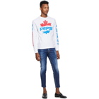 Dsquared2 White Pepsi Edition Surf Fit Long Sleeve T-Shirt
