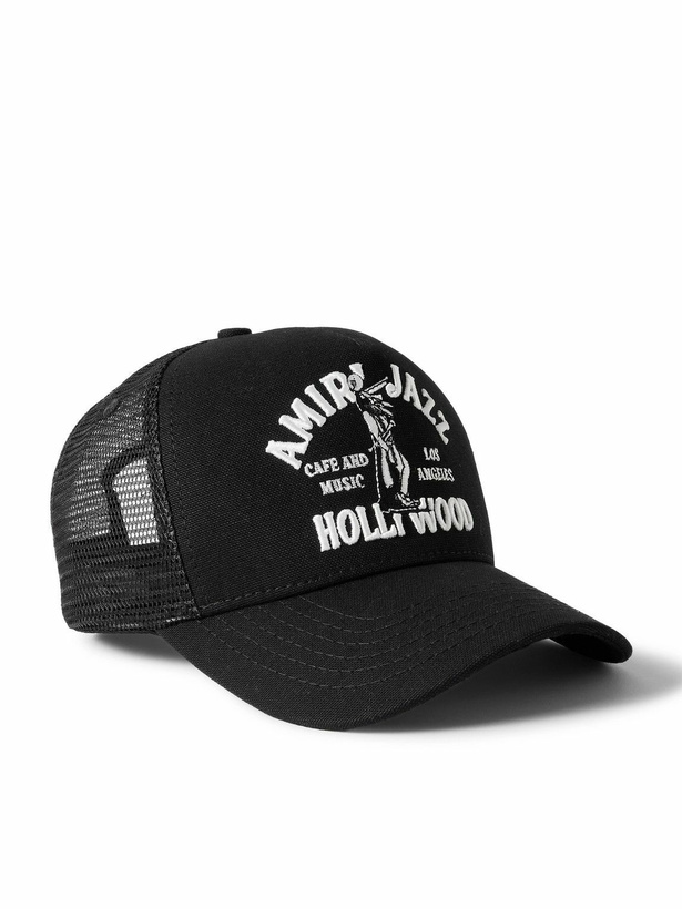 Photo: AMIRI - Logo-Embroidered Cotton-Canvas and Mesh Trucker Cap