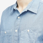 Engineered Garments Men's Work Shirt in Light Blue Chambray