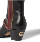 Gucci - Horsebit Colour-Block Leather Boots - Black