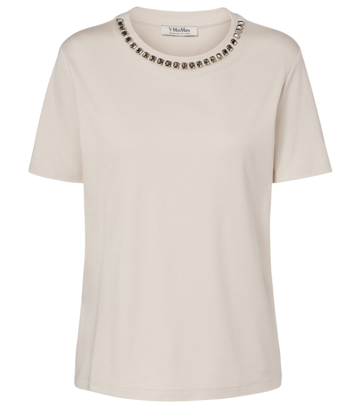 Photo: 'S Max Mara Bingo embellished cotton-blend T-shirt