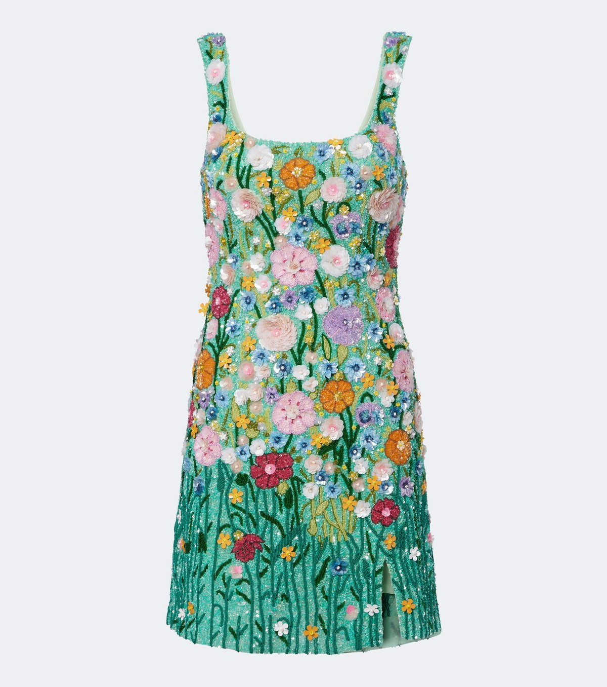 Là Fuori Embellished floral-appliqué minidress
