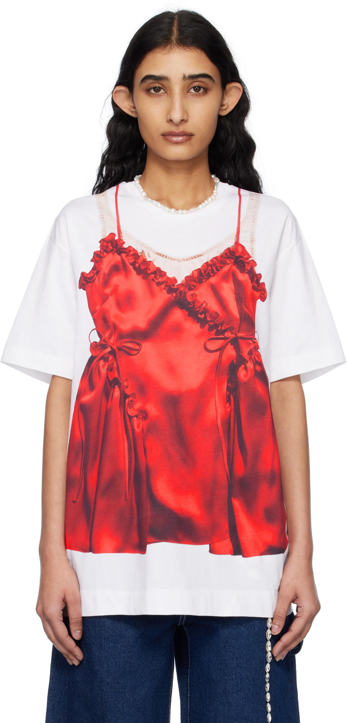 Simone Rocha Neiglegee プリント Tシャツ Simone Rocha Neiglegee プリント Tシャツ | ホワイト | FARFETCH JP