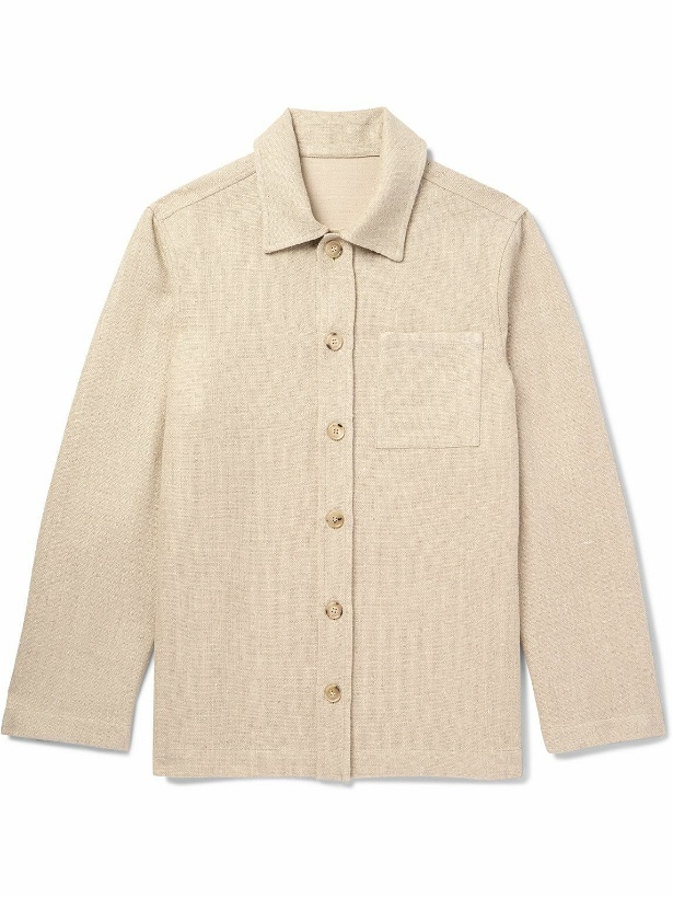 Photo: PIACENZA 1733 - Wool, Silk and Linen-Blend Shirt Jacket - Neutrals