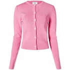 Marine Serre Women's Core Knitted Cardigan in Pink