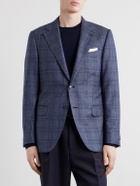 Caruso - Norma Checked Wool Blazer - Blue