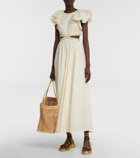 Zimmermann - Anneke striped cotton voile cutout maxi dress