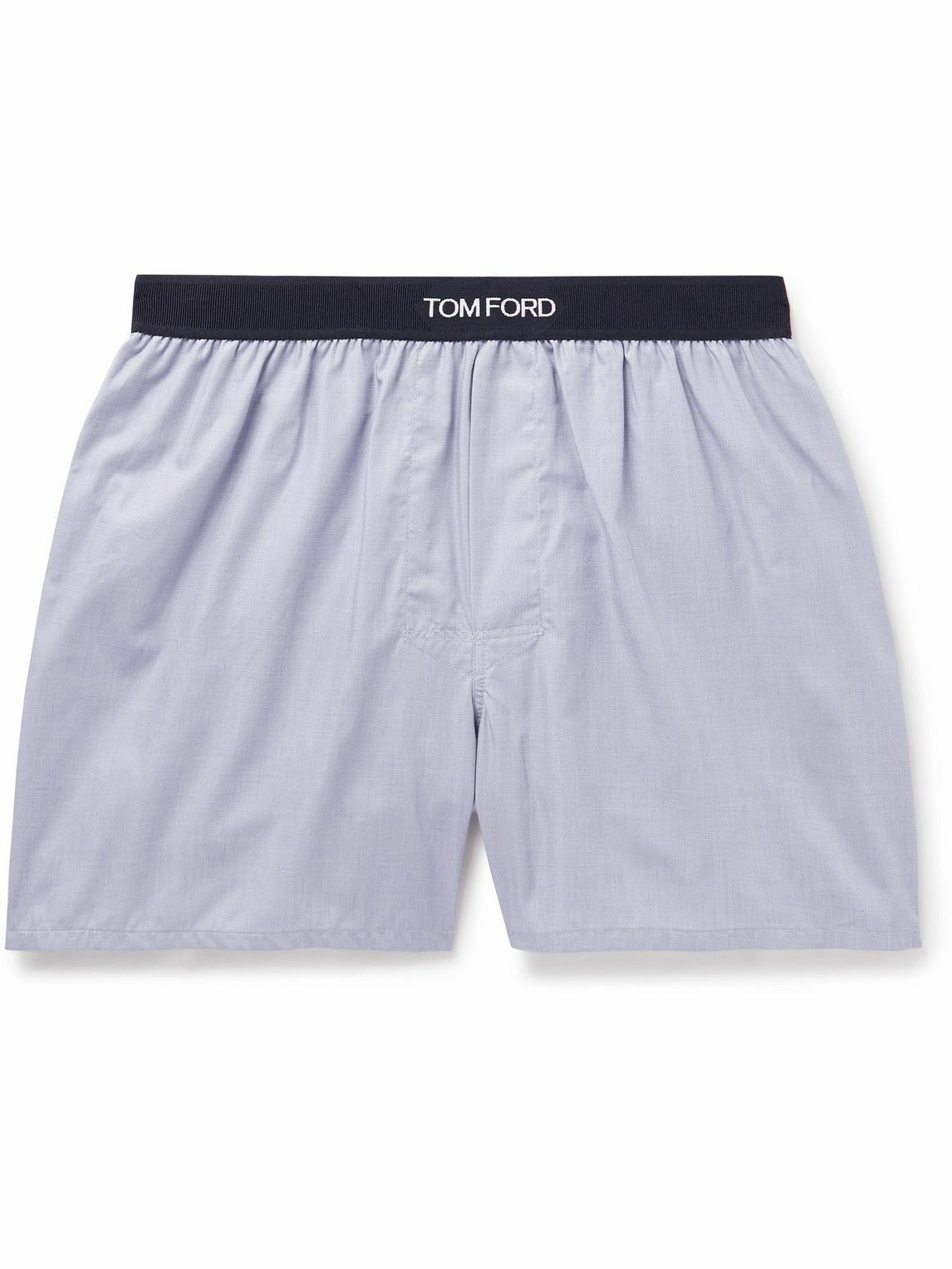 TOM FORD - Cotton Boxer Shorts - Gray TOM FORD