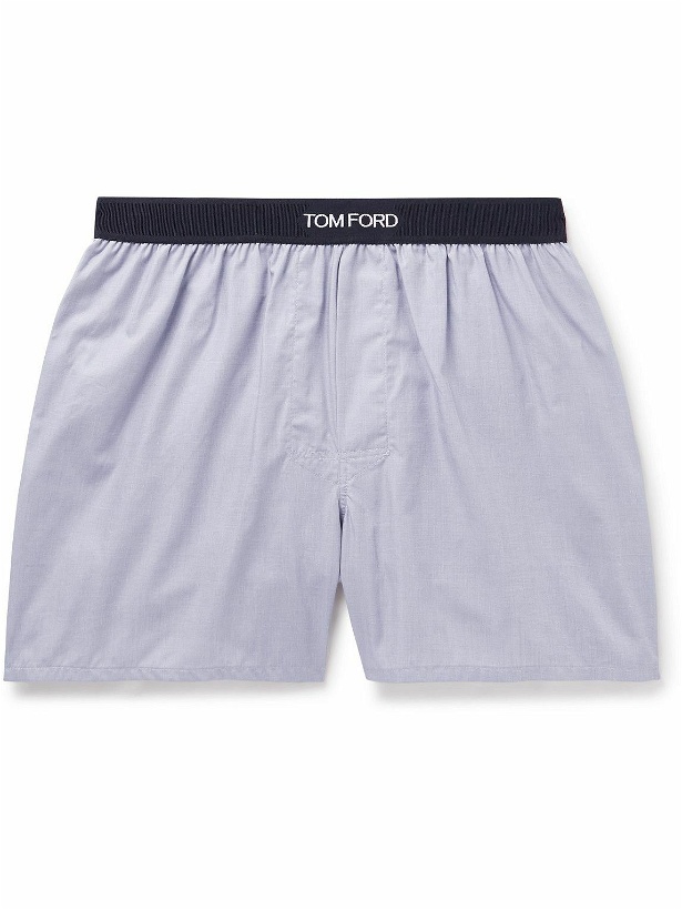 Photo: TOM FORD - Cotton Boxer Shorts - Gray