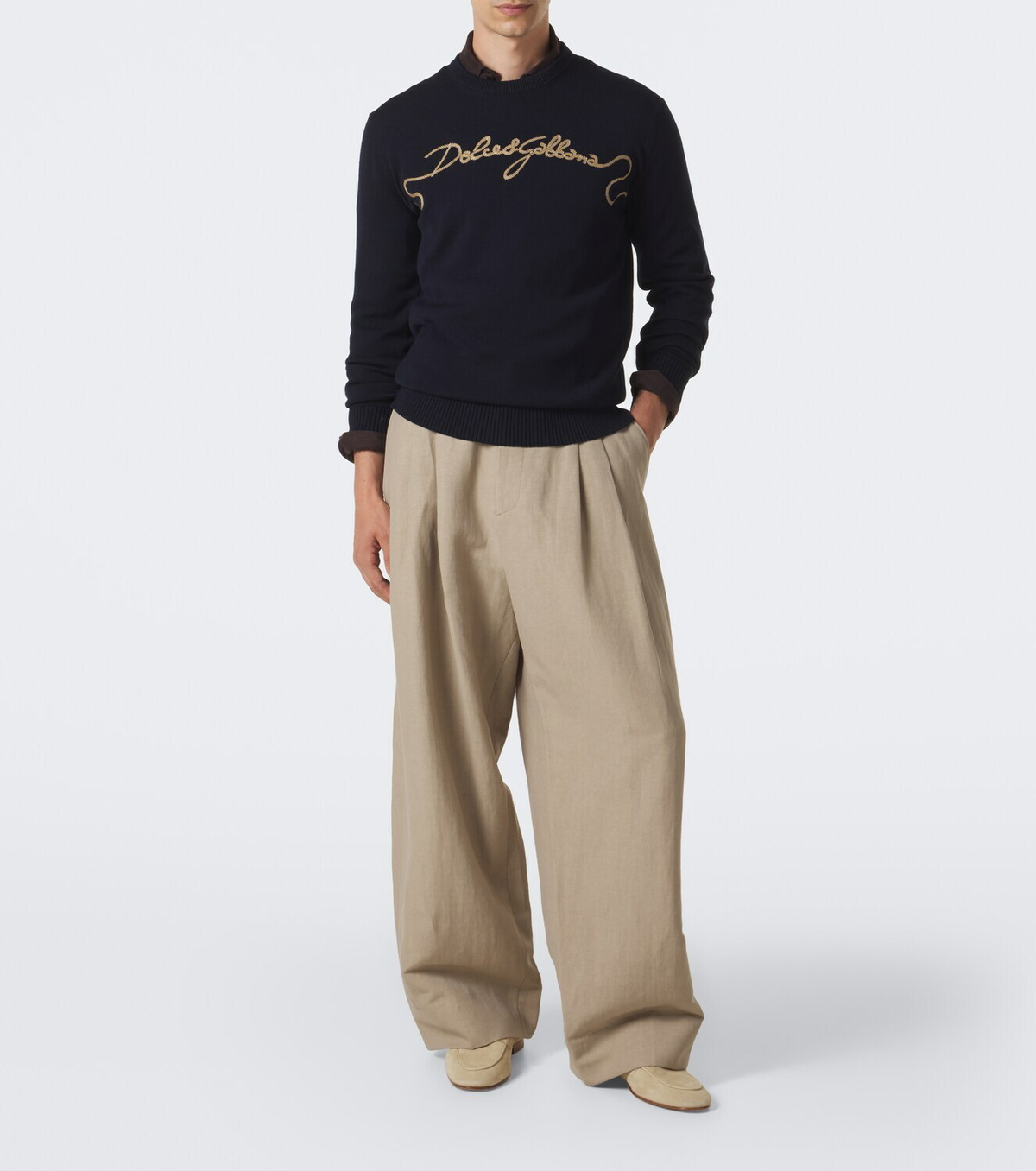 Dolce&Gabbana Embroidered virgin wool sweater
