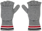 Thom Browne Gray Aran Convertible Gloves