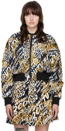 Versace Jeans Couture Black Padded Bomber Jacket