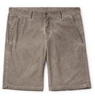 Massimo Alba - Watercolour-Dyed Cotton-Corduroy Shorts - Gray