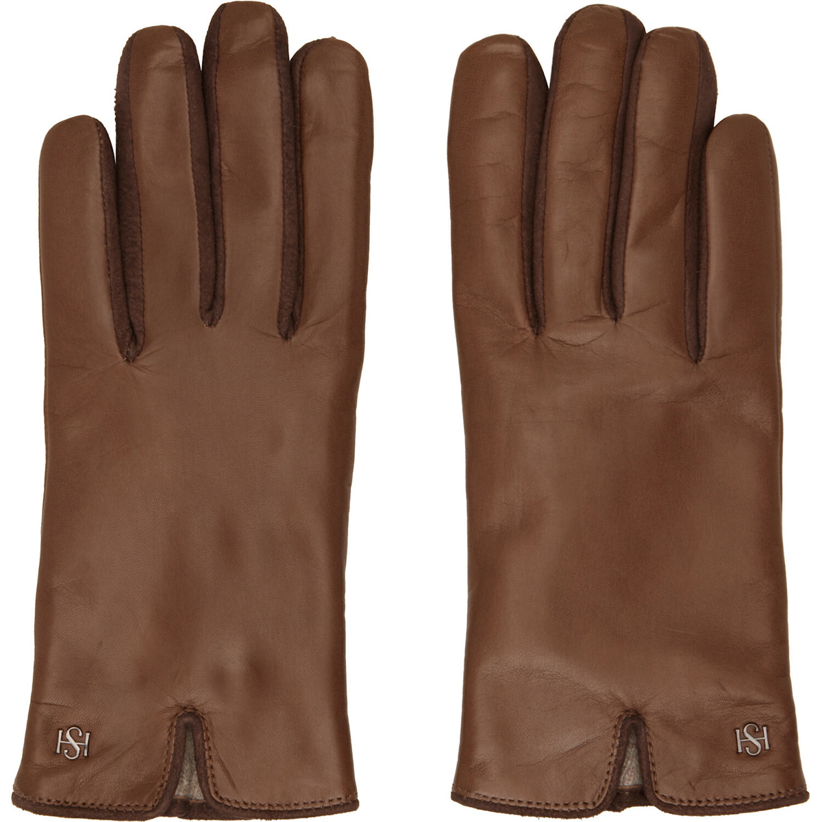 Handsome Stockholm SSENSE Exclusive Brown Essentials Gloves