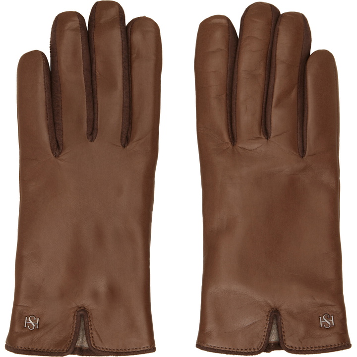 Photo: Handsome Stockholm SSENSE Exclusive Brown Essentials Gloves