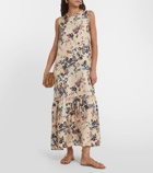 Asceno Rhea floral silk maxi dress