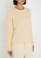 Skall Studio Marcel Cable-knit Cotton Jumper Off White