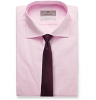 Canali - Pink Cutaway-Collar Cotton-Poplin Shirt - Pink