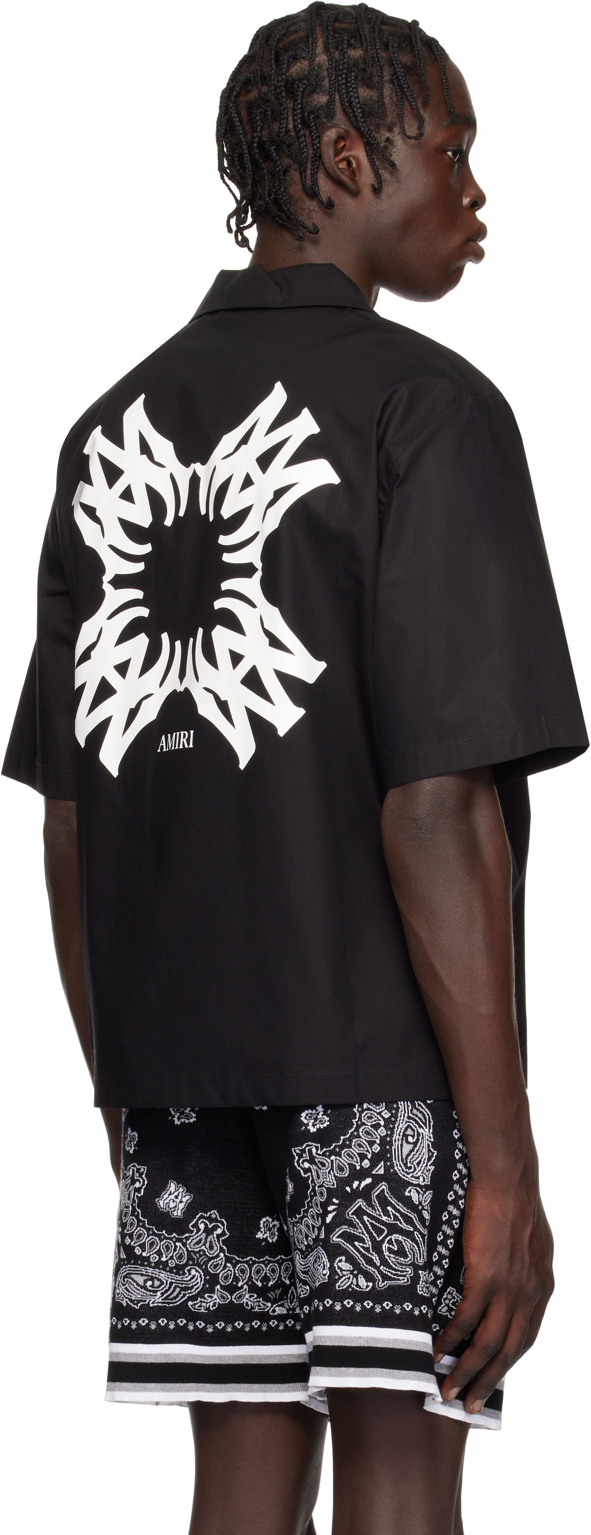 AMIRI Black MA Quad Bowling Shirt