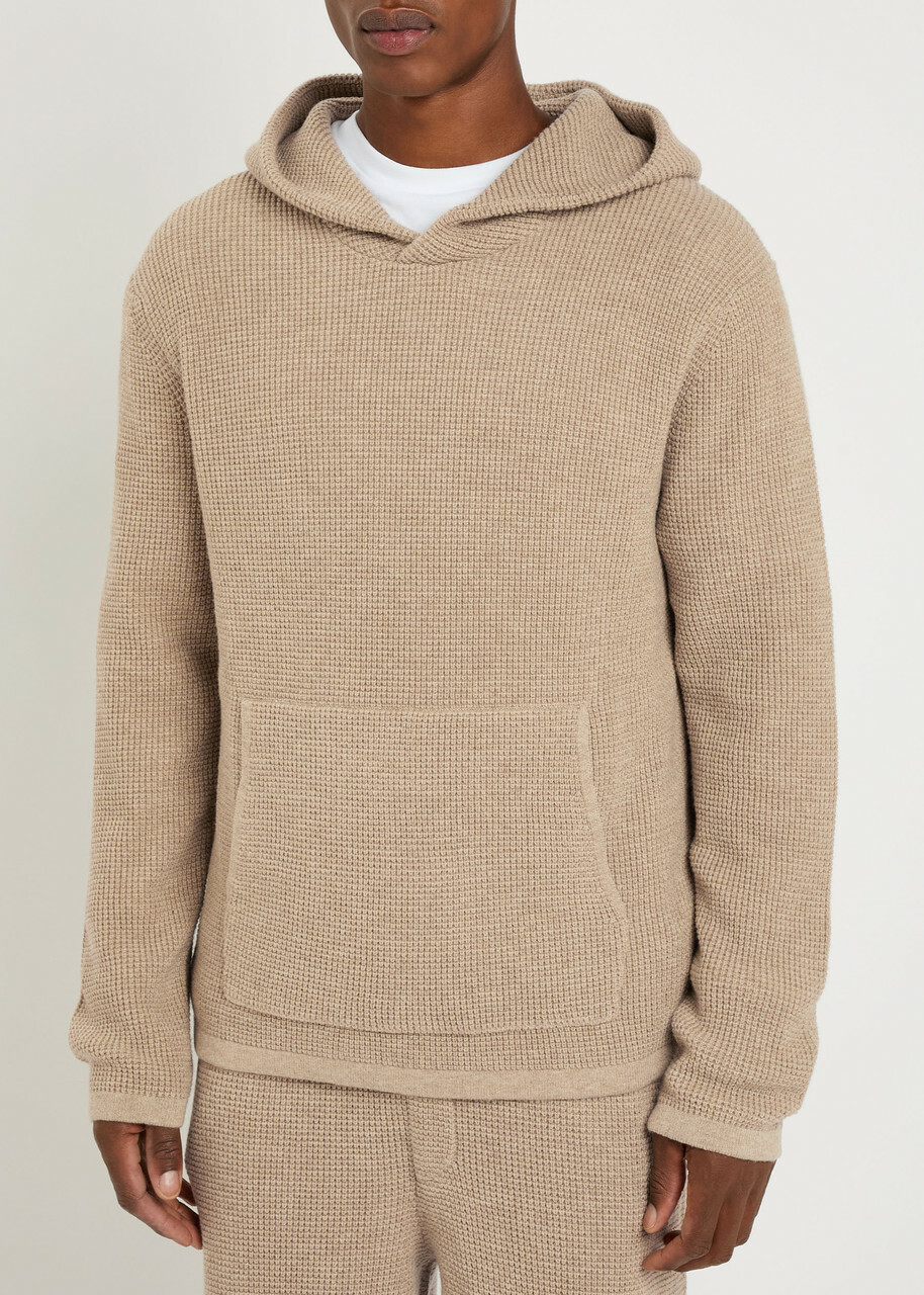 Paige Ojai Hooded Wool-blend Jumper Beige