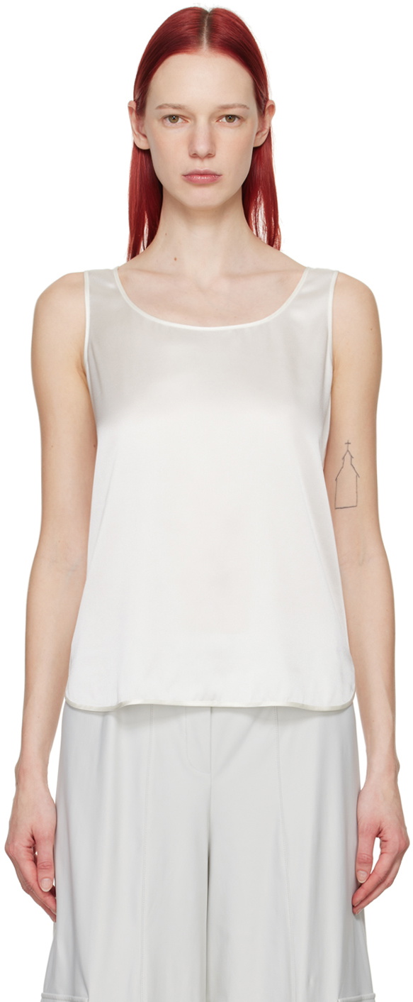 Max Mara Leisure Off-White Pan Tank Top